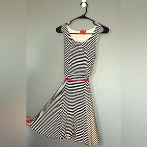 EUC- Elle A-Line Striped Dress
